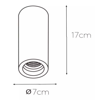 Lucide 35100/17/31 - Stropné svietidlo GIPSY 1xGU10/35W/230V biela