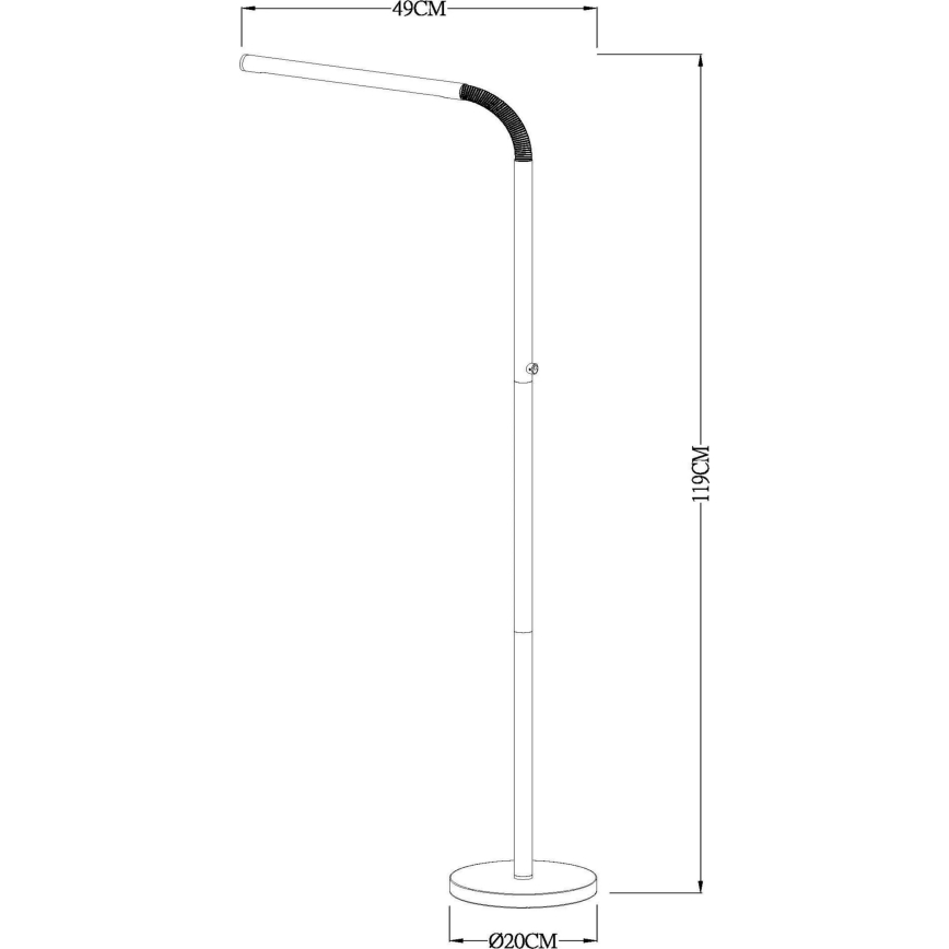 Lucide 36712/04/30 - LED Stmievateľná dotyková stojacia lampa GILLY LED/6W/230V 4000 mAh čierna
