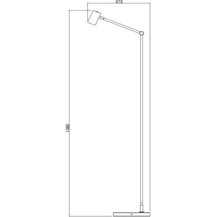 Lucide 36722/03/30 - LED Stmievateľná dotyková stojacia lampa TIPIK LED/3W/230V čierna