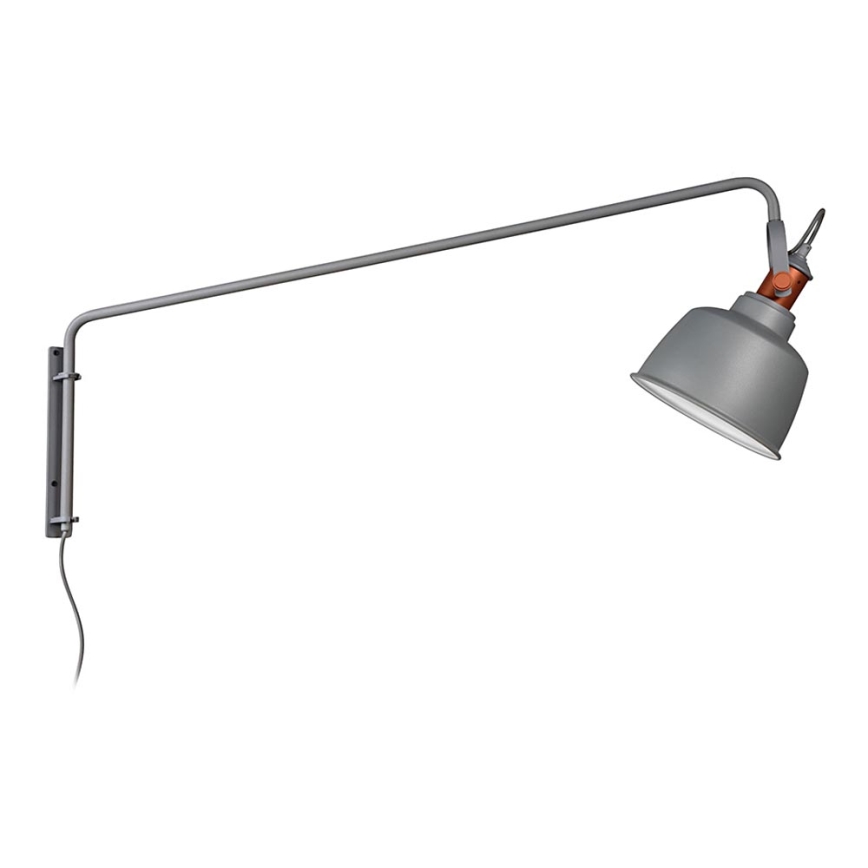Lucide 37203/11/36 - Nástenné svietidlo TJOLL 1xE27/60W/230V šedé