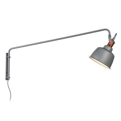 Lucide 37203/11/36 - Nástenné svietidlo TJOLL 1xE27/60W/230V šedé