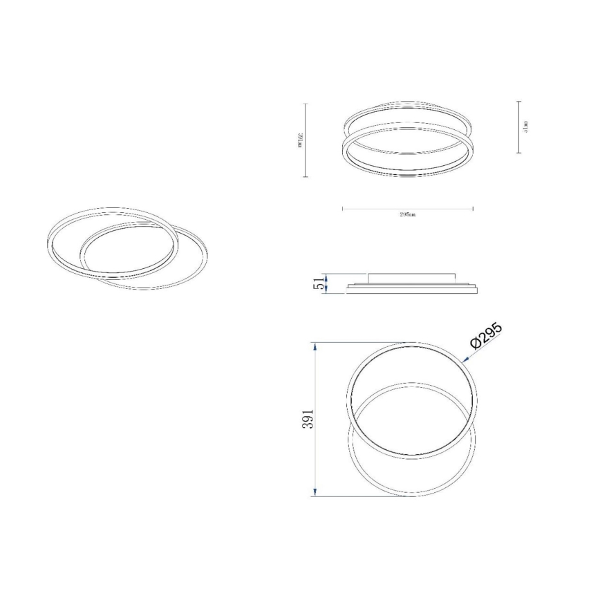 Lucide 44112/24/30 - LED Stmievateľné stropné svietidlo AXELLE LED/24W/230V čierna