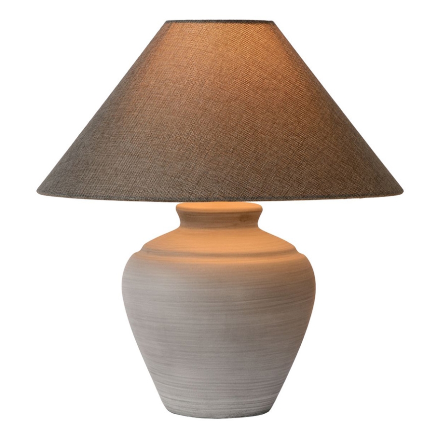 Lucide 44500/81/36 - Stolná lampa BONJO 1xE27/60W/230V šedá 40 cm