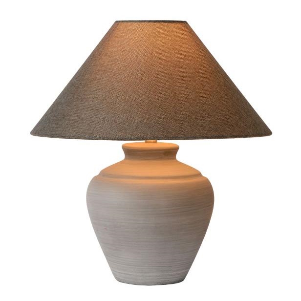 Lucide 44501/81/36 - Stolná lampa BONJO 1xE27/60W/230V šedá 53 cm