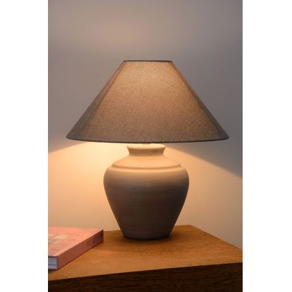 Lucide 44501/81/36 - Stolná lampa BONJO 1xE27/60W/230V šedá 53 cm