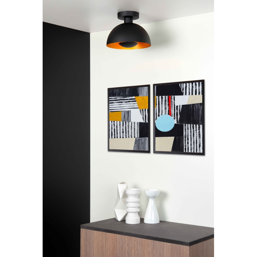Lucide 45196/01/30 - Stropné svietidlo SIEMON 1xE27/40W/230V čierna