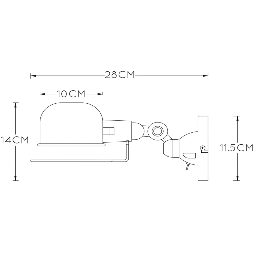 Lucide 45252/01/97 - Nástenné svietidlo HONORE 1xE14/25W/230V