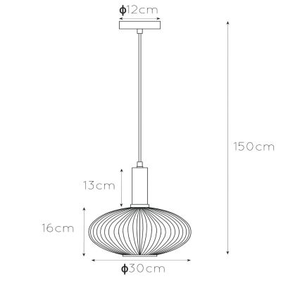 Lucide 45386/30/62 - Luster na lanku MALOTO 1xE27/40W/230V pr. 30 cm