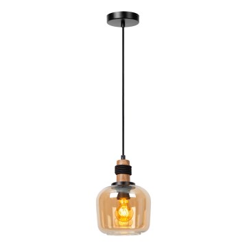 Lucide 45408/18/62 - Luster na lanku ILONA 1xE27/40W/230V pr. 18 cm čierna/béžová