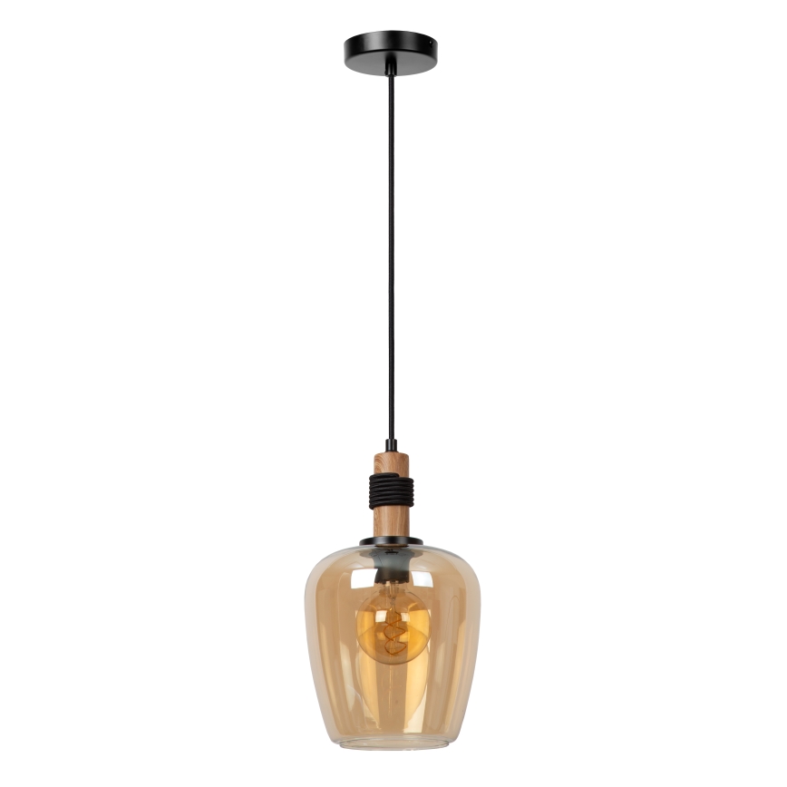 Lucide 45408/22/62 - Luster na lanku ILONA 1xE27/40W/230V pr. 22 cm čierna/béžová