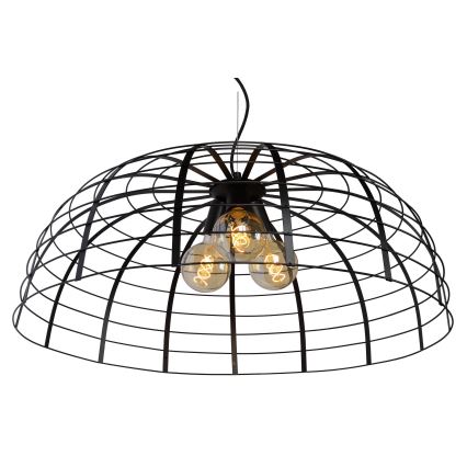 Lucide 45449/76/30 - Luster na lanku ELODIE 3xE27/40W/230V čierna