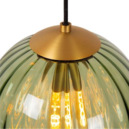 Lucide 45493/03/33 - Luster na lanku MONSARAZ 3xE27/40W/230V zelená/béžová