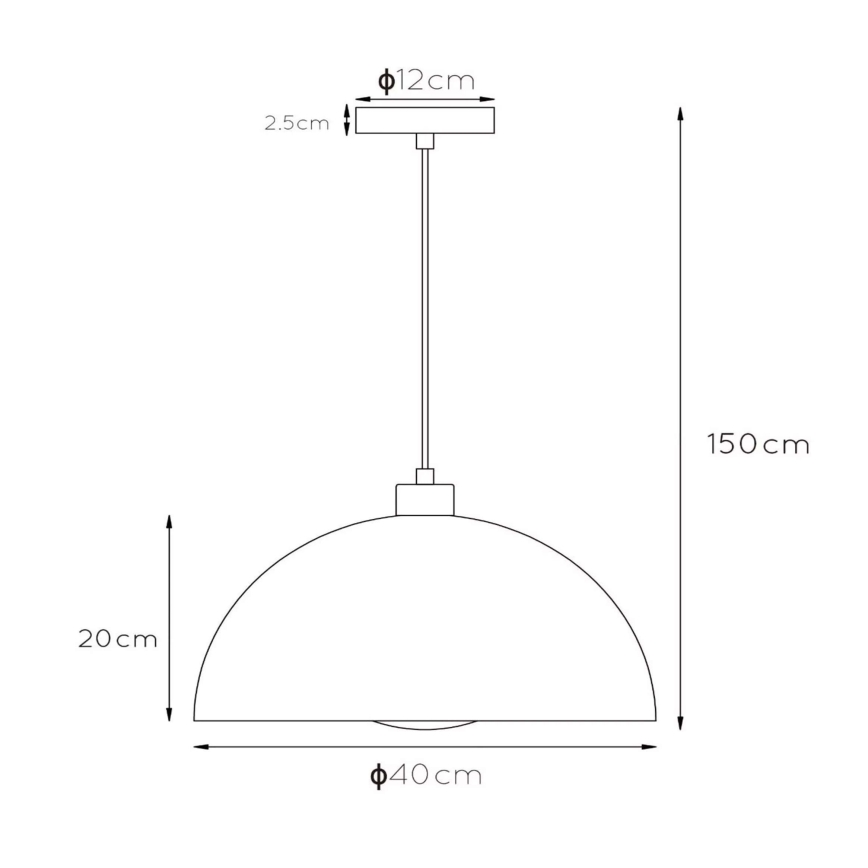 Lucide 45496/01/35 - Luster na lanku SIEMON 1xE27/40W/230V modrá