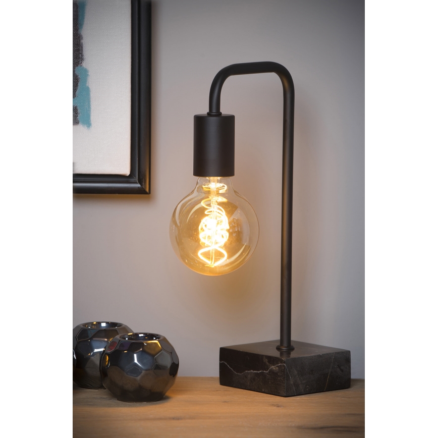 Lucide 45565/01/30 - Stolná lampa LORIN 1xE27/40W/230V čierna
