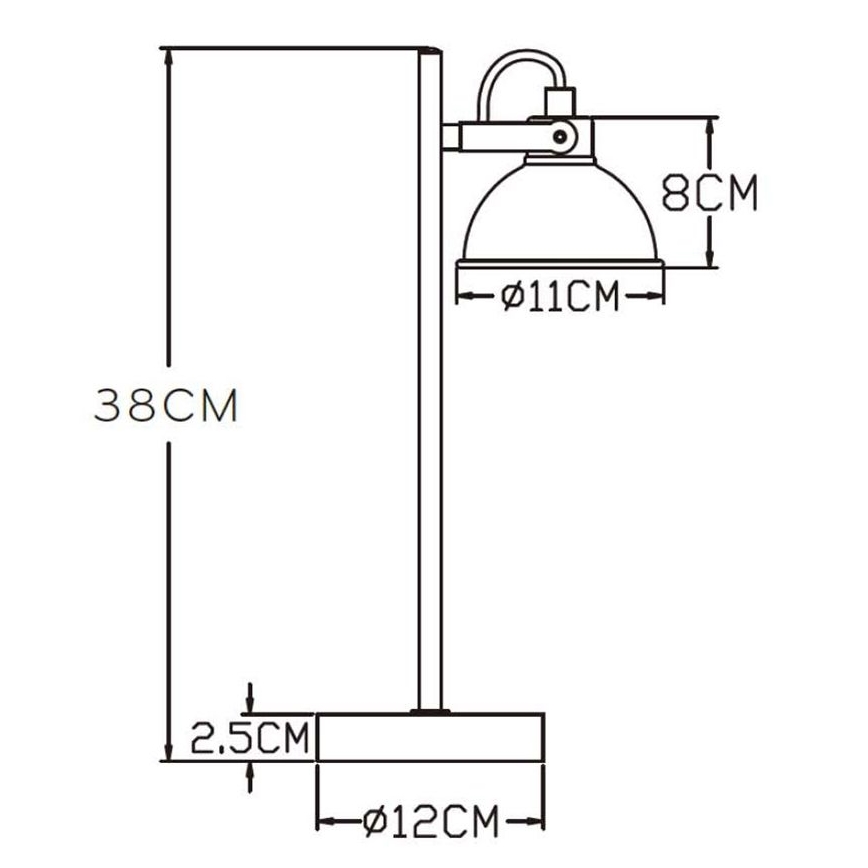 Lucide 45573/01/97 - Stolná lampa DAMIAN 1xGU10/35W/230V hnedá