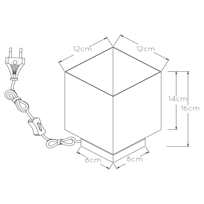 Lucide 45589/01/30 - Stolná lampa SUZY 1xE14/40W/230V čierna