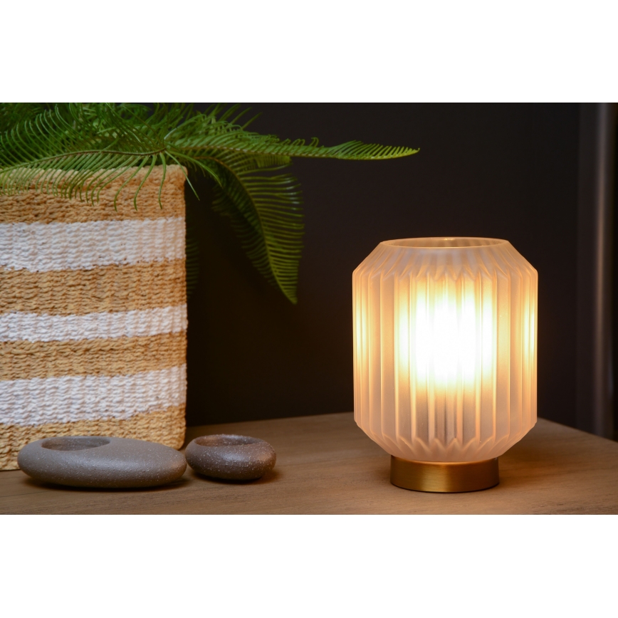 Lucide 45595/01/31 - Stolná lampa SUENO 1xE14/40W/230V krémová