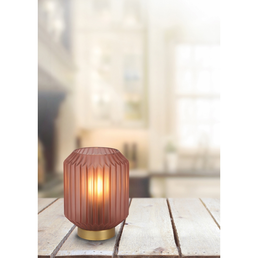 Lucide 45595/01/66 - Stolná lampa SUENO 1xE14/40W/230V ružová