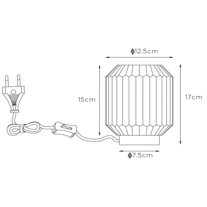 Lucide 45595/01/66 - Stolná lampa SUENO 1xE14/40W/230V ružová