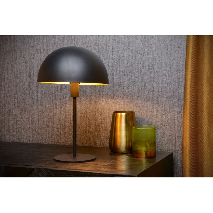 Lucide 45596/01/30 - Stolná lampa SIEMON 1xE14/25W/230V čierna