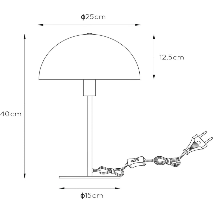 Lucide 45596/01/30 - Stolná lampa SIEMON 1xE14/25W/230V čierna
