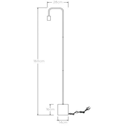 Lucide 45765/01/30 - Stojacia lampa LORIN 1xE27/40W/230V čierna