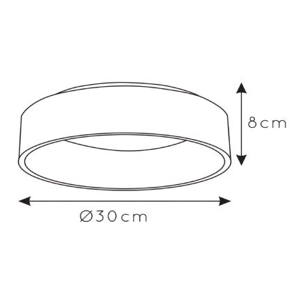 Lucide 46100/20/30 - LED Stmievateľné stropné svietidlo TALOWE LED/20W/230V čierna