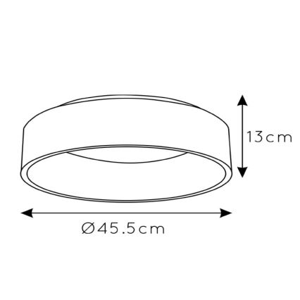 Lucide 46100/32/30 - LED Stmievateľné stropné svietidlo TALOWE LED/30W/230V čierna