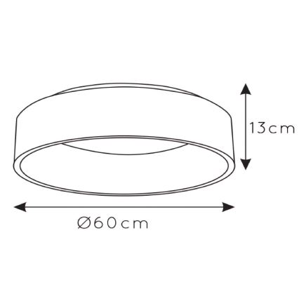 Lucide 46100/42/30 - LED Stmievateľné stropné svietidlo TALOWE LED/42W/230V čierna