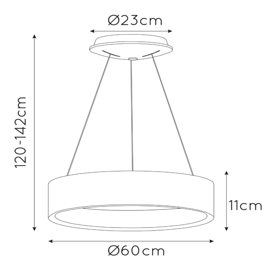 Lucide 46400/42/30 - LED Stmievateľný luster na lanku TALOWE LED/39W/230V