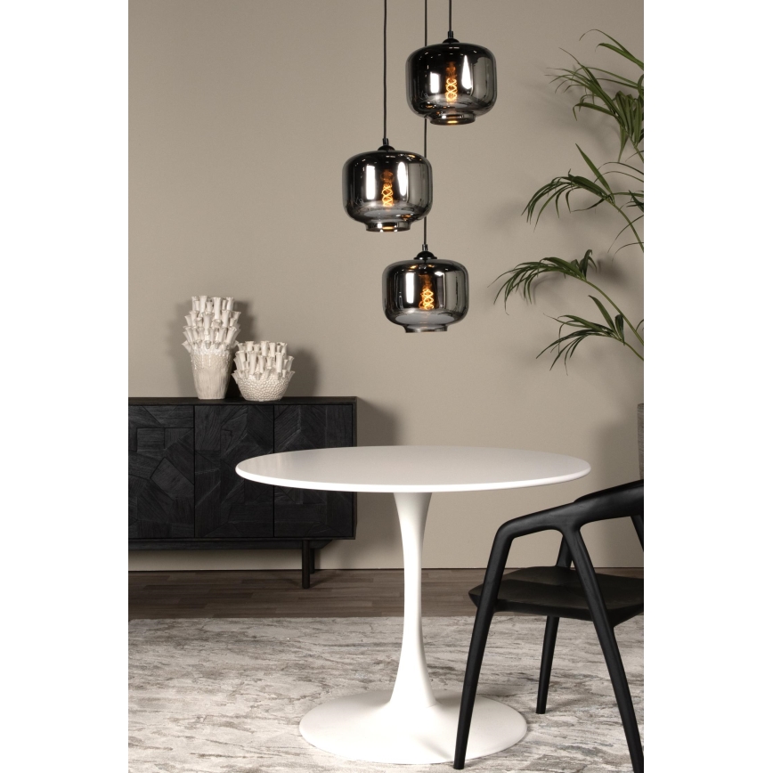 Lucide 46413/13/65 - Luster na lanku MEDINE 3xE27/40W/230V dymová