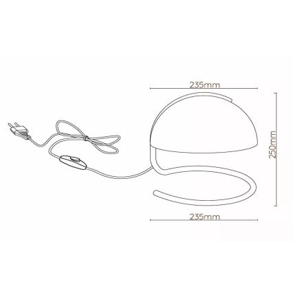 Lucide 46516/01/35 - Stolná lampa CATO 1xE27/40W/230V modrá