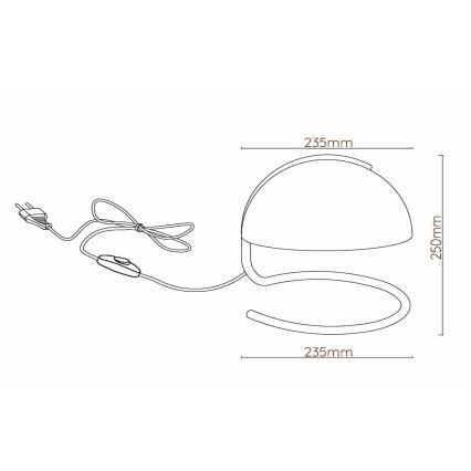 Lucide 46516/01/66 - Stolná lampa CATO 1xE27/40W/230V ružová
