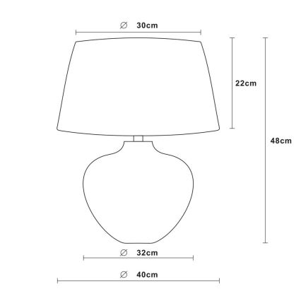 Lucide 47504/81/97 - Stolná lampa RAMSES 1xE27/60W/230V