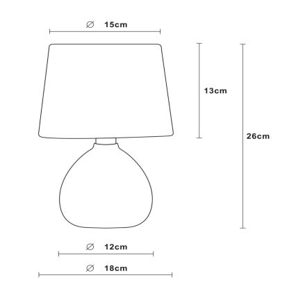 Lucide 47506/81/38 - Stolná lampa RAMZI 1xE14/40W/230V