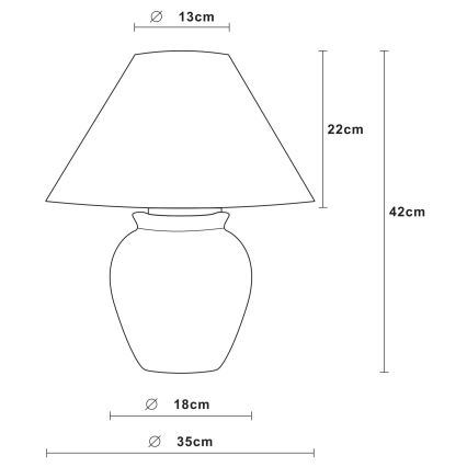 Lucide 47507/81/38 - Stolná lampa RAMZI 1xE27/60W/230V béžová