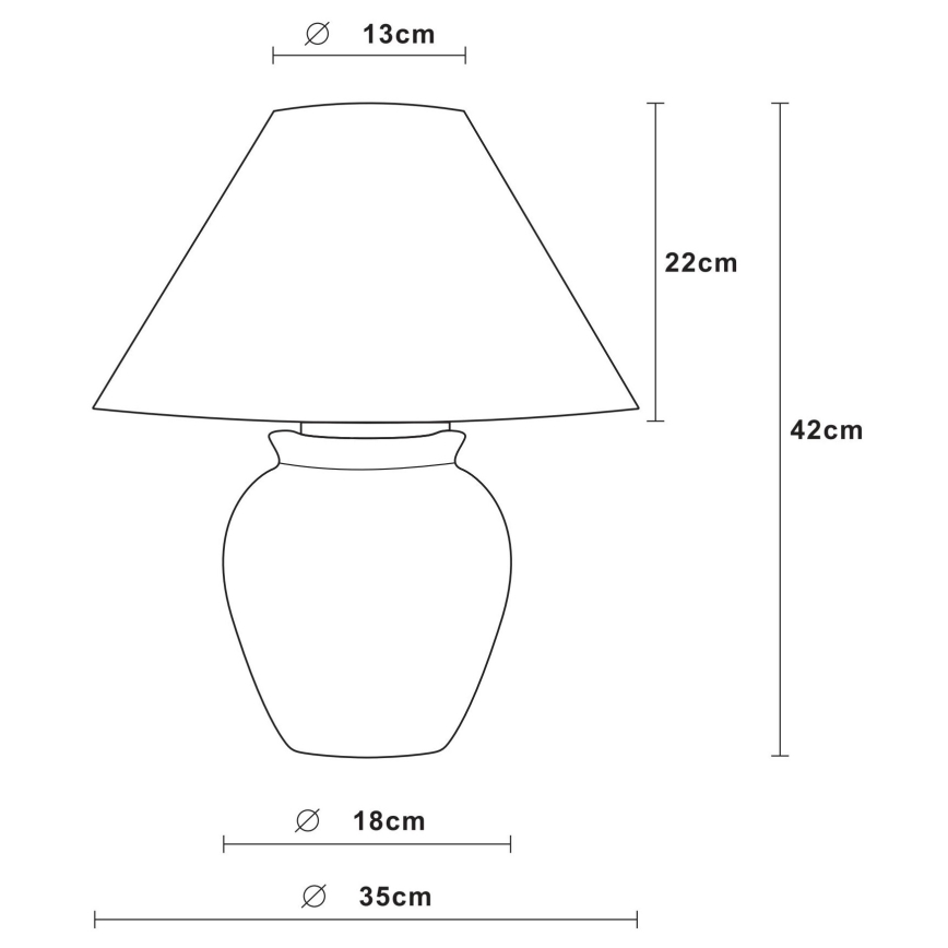 Lucide 47507/81/38 - Stolná lampa RAMZI 1xE27/60W/230V béžová