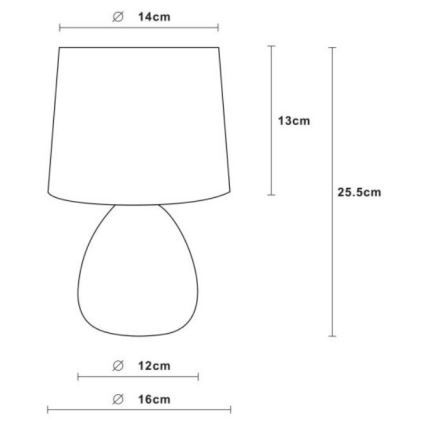 Lucide 47508/81/31 - Stolná lampa MARMO 1xE14/40W/230V biela