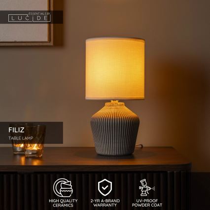 Lucide 47551/81/41 - Stolná lampa FILIZ 1xE14/40W/230V hnedá