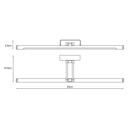 Lucide 48202/12/11 - LED Obrazové svietidlo GAVIN LED/13W/230V IP21 lesklý chróm