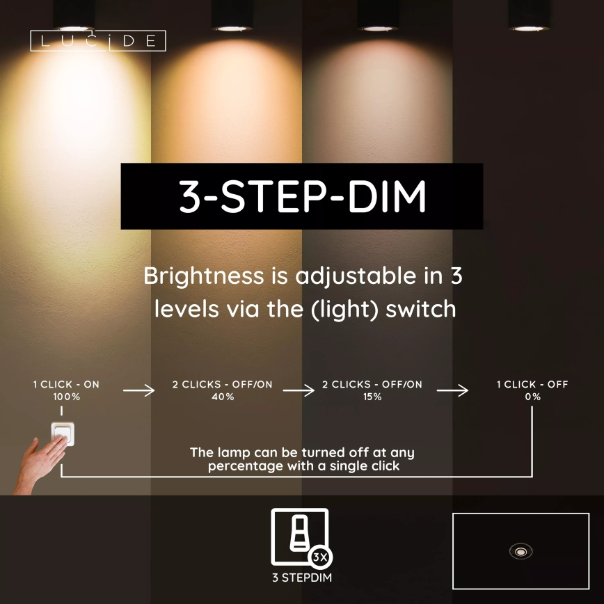 Lucide 53100/30/30 - LED stmievateľné stropné svietidlo MARCIA LED/32W/230V 2700K 40x42 cm