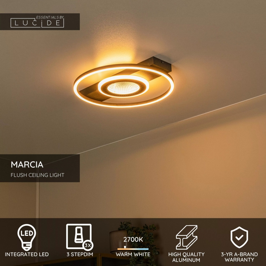 Lucide 53100/30/30 - LED stmievateľné stropné svietidlo MARCIA LED/32W/230V 2700K 40x42 cm