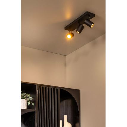 Lucide 53910/03/30 - Bodové svietidlo AMIGO 3xGU10/40W/230V čierne