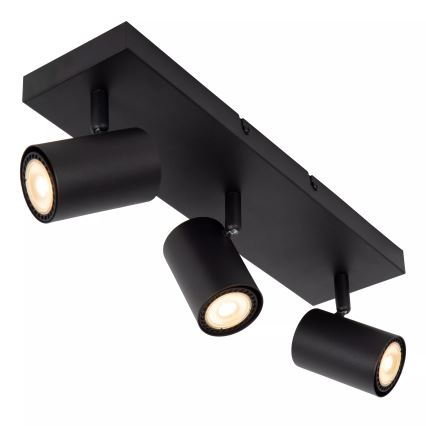 Lucide 53910/03/30 - Bodové svietidlo AMIGO 3xGU10/40W/230V čierne