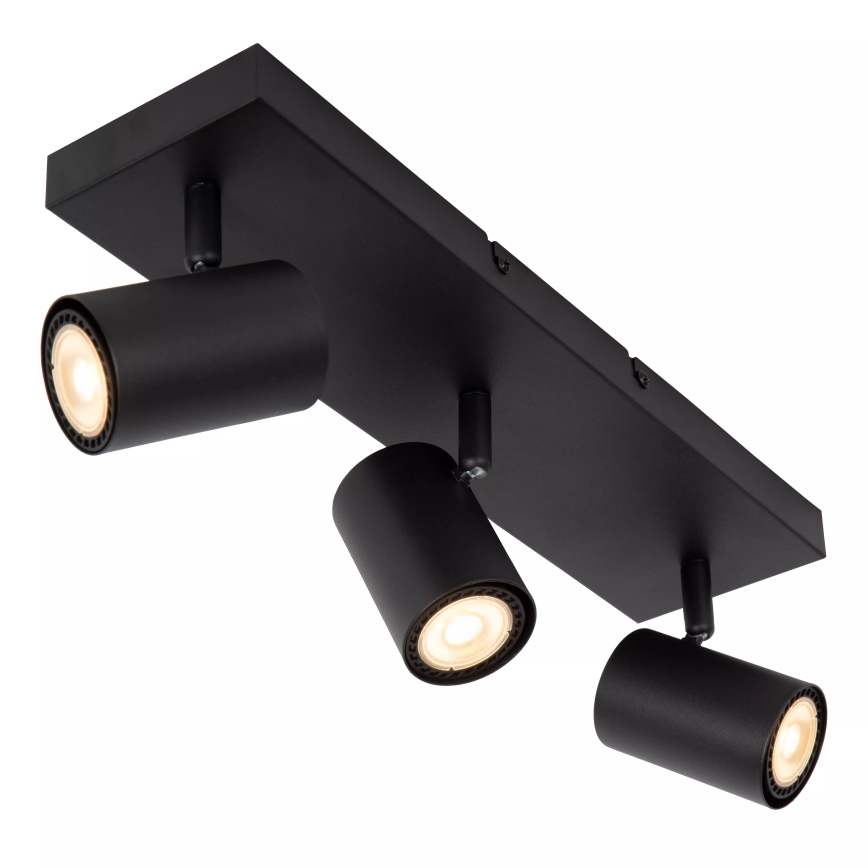Lucide 53910/03/30 - Bodové svietidlo AMIGO 3xGU10/40W/230V čierne