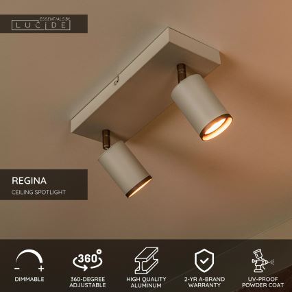 Lucide 53914/02/41 - Bodové svietidlo REGINA 2xGU10/50W/230V béžová