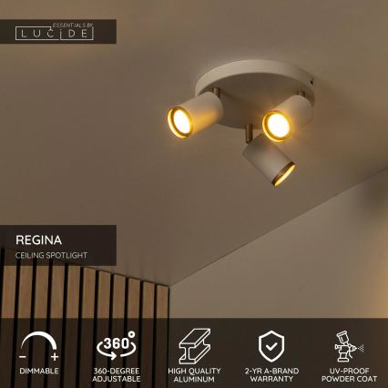 Lucide 53914/13/41 - Bodové svietidlo REGINA 3xGU10/50W/230V béžové