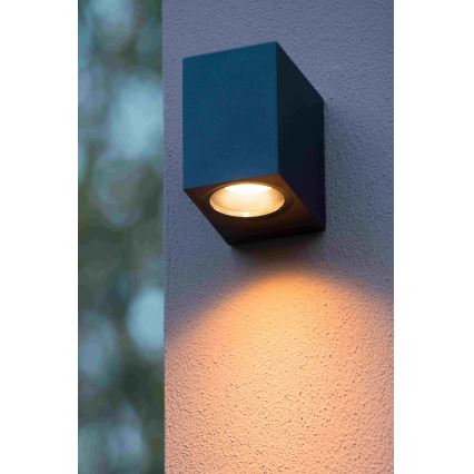 Lucide 69800/01/30 - Vonkajšie nástenné svietidlo ZARO 1xGU10/35W/230V IP44 čierna