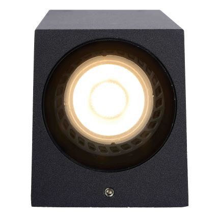 Lucide 69800/01/30 - Vonkajšie nástenné svietidlo ZARO 1xGU10/35W/230V IP44 čierna