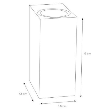 Lucide 69800/02/30 - Vonkajšie nástenné svietidlo ZARO 2xGU10/35W/230V IP44 čierna